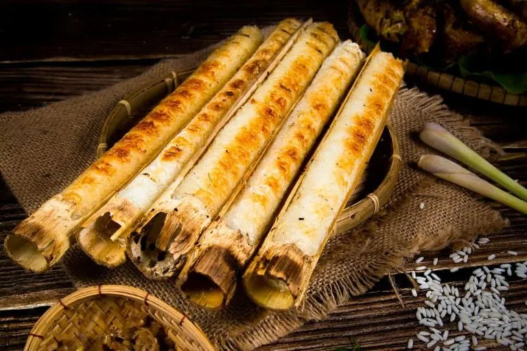 Bac Me bamboo tube rice is one of the best foods in Ha Giang you must try