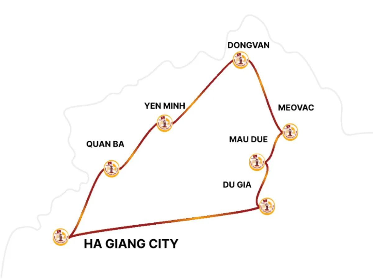 Ha Giang Loop map