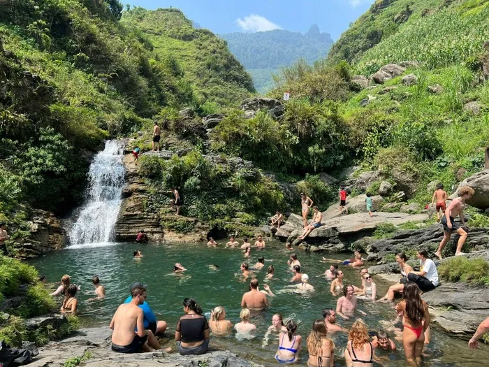 Hidden gem along the Ha Giang Loop roads is Du Gia Waterfall