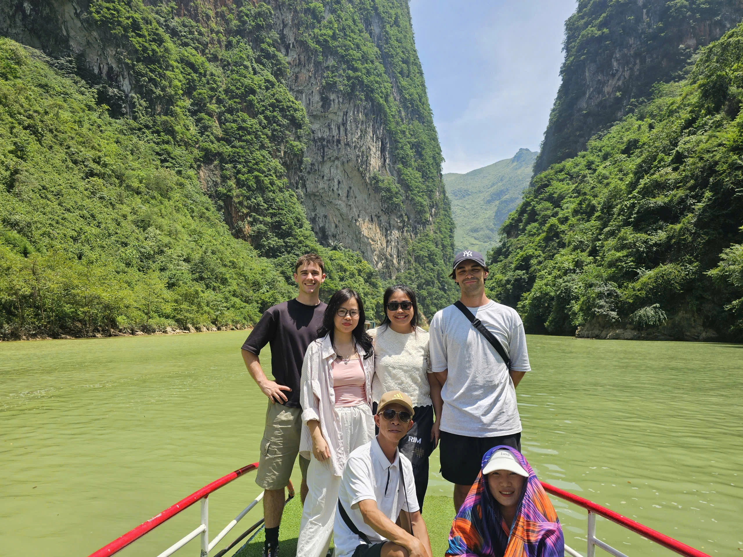 The Nho Que River is a breathtaking natural wonder in Ha Giang Vietnam that cuts through the limestone karsts