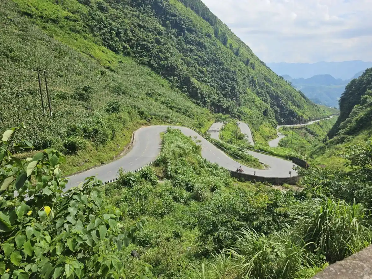 Take in the breathtaking vistas of Tham Ma Pass during your cao bang loop vs ha giang loop trip