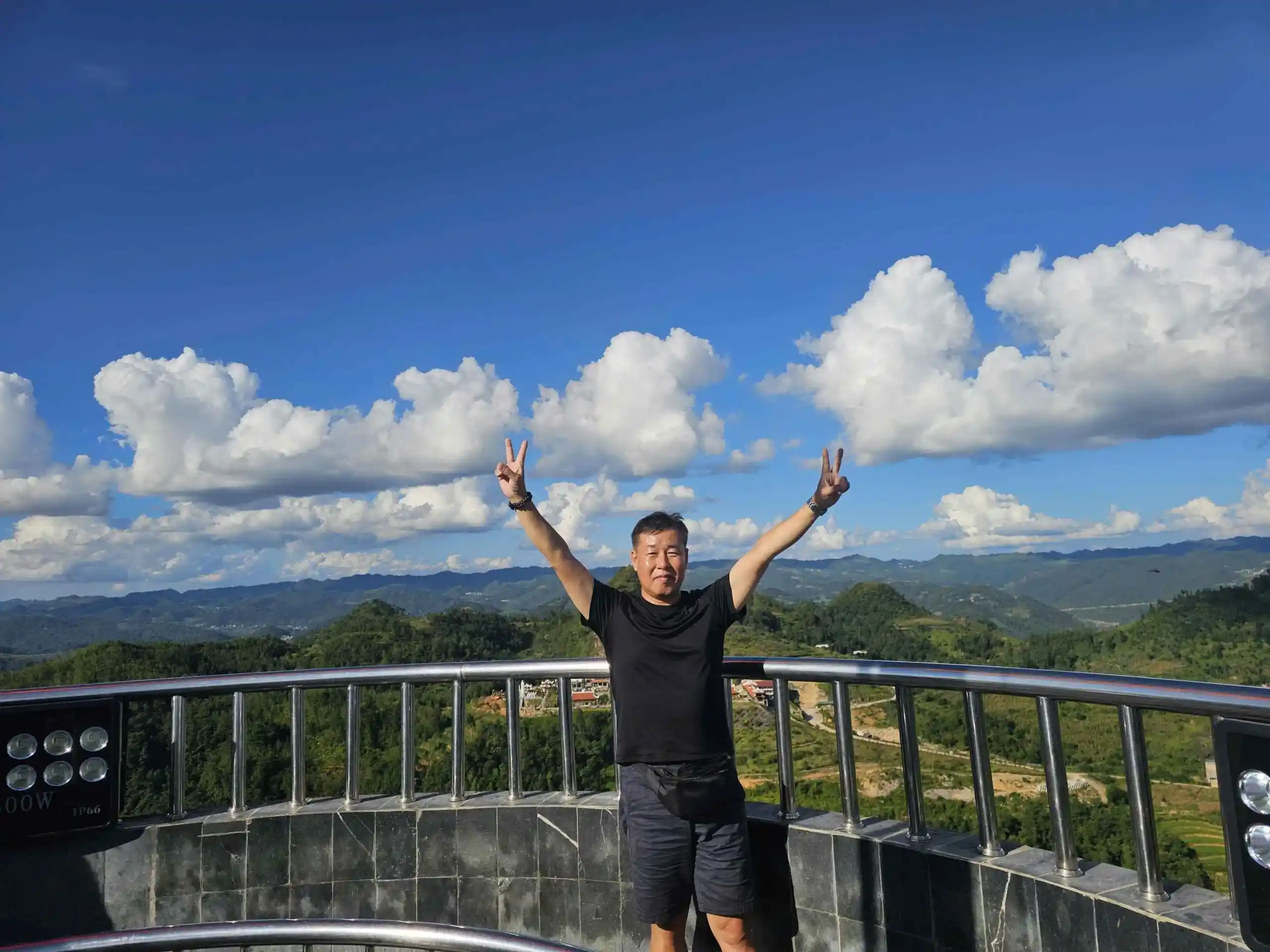 Lung Cu Flag Tower near Hmong King Mansion with panoramic border views